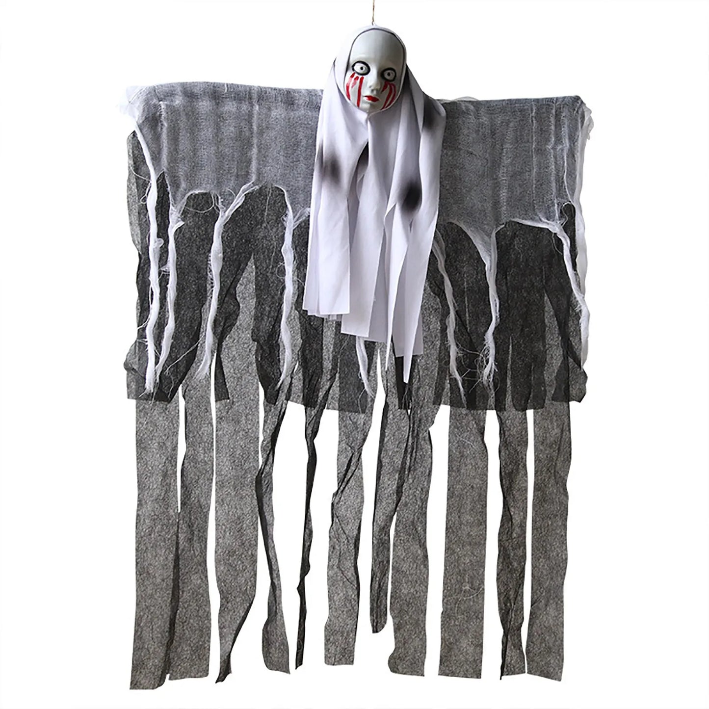 Halloween Hooded Female Skeleton Haunted House Hanging Ornament Halloween Scene Layout Decorations Festival Decorative Supplies